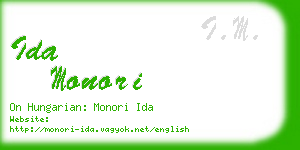 ida monori business card